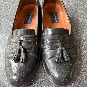 Bostonian Black Leather Men's Tassel Loafers